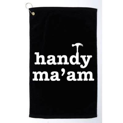 Handy MaAm Tools Female Woman Maintenance Worker Feminist Platinum Collection Golf Towel