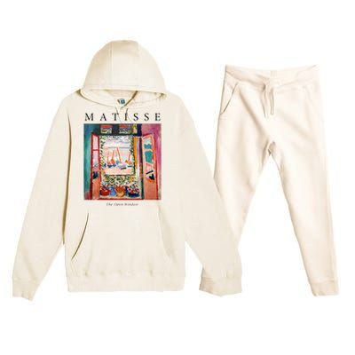 Henri Matisse The Open Window Famous Artwork Painting Premium Hooded Sweatsuit Set