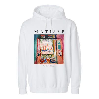 Henri Matisse The Open Window Famous Artwork Painting Garment-Dyed Fleece Hoodie