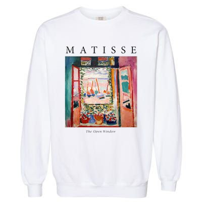 Henri Matisse The Open Window Famous Artwork Painting Garment-Dyed Sweatshirt