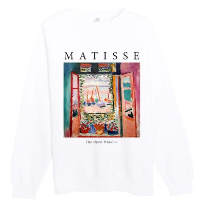 Henri Matisse The Open Window Famous Artwork Painting Premium Crewneck Sweatshirt