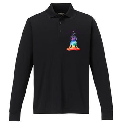 Heavily Meditated Tank Cool Gift Performance Long Sleeve Polo