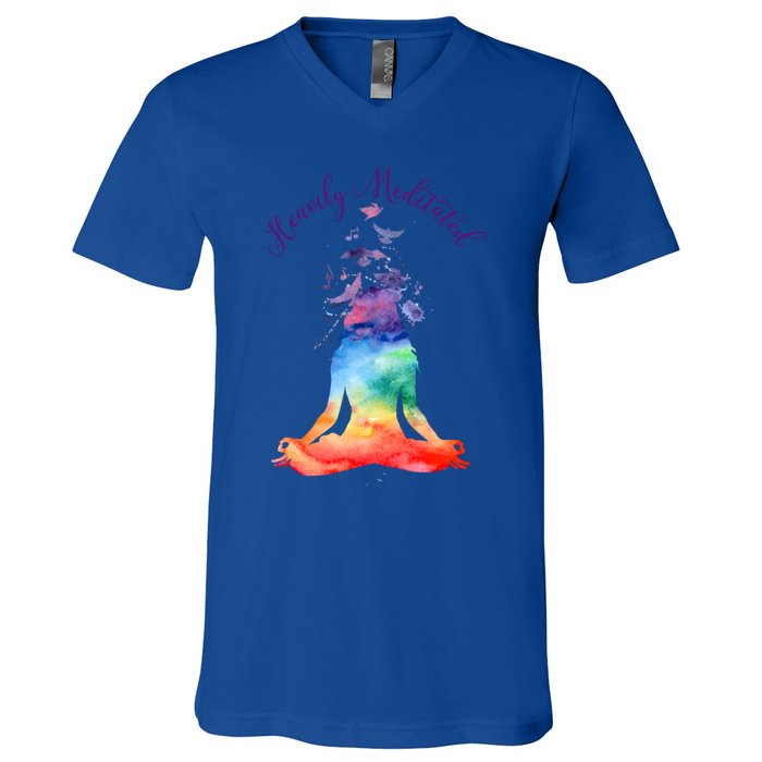 Heavily Meditated Tank Cool Gift V-Neck T-Shirt