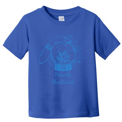 Heavily Meditated Tee Mythical Crystal Ball Art Crystals Cool Gift Toddler T-Shirt