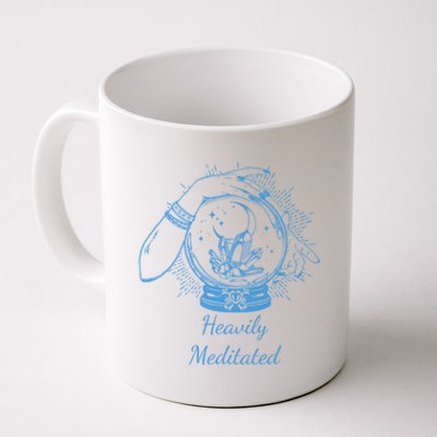 Heavily Meditated Tee Mythical Crystal Ball Art Crystals Cool Gift Coffee Mug