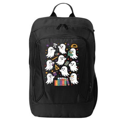 Halloween Math Teacher Ghost Math Teacher Spooky Halloween City Backpack