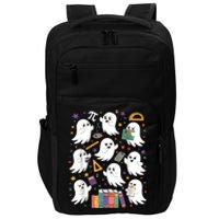 Halloween Math Teacher Ghost Math Teacher Spooky Halloween Impact Tech Backpack