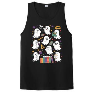 Halloween Math Teacher Ghost Math Teacher Spooky Halloween PosiCharge Competitor Tank