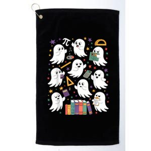 Halloween Math Teacher Ghost Math Teacher Spooky Halloween Platinum Collection Golf Towel