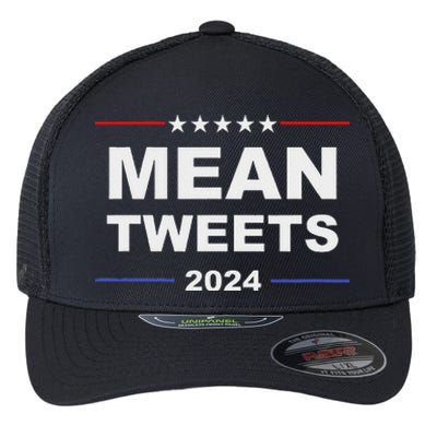 Humorous Mean Tweets & Trump 2024 Political Gear Gop Fans Flexfit Unipanel Trucker Cap