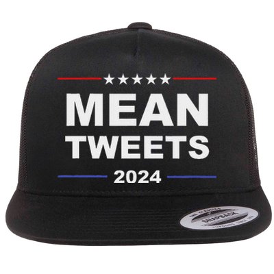 Humorous Mean Tweets & Trump 2024 Political Gear Gop Fans Flat Bill Trucker Hat