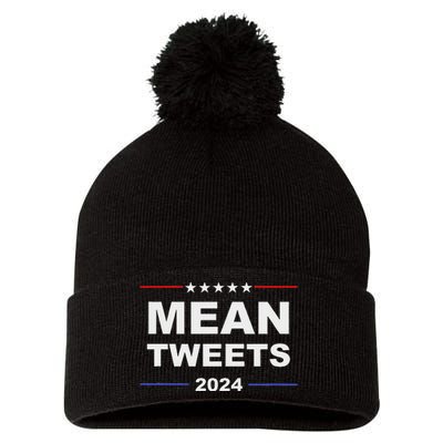 Humorous Mean Tweets & Trump 2024 Political Gear Gop Fans Pom Pom 12in Knit Beanie