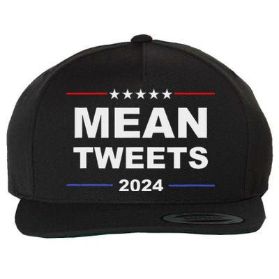 Humorous Mean Tweets & Trump 2024 Political Gear Gop Fans Wool Snapback Cap