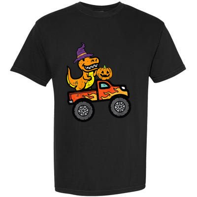 Halloween Monster Truck Dino Trex Costume Garment-Dyed Heavyweight T-Shirt