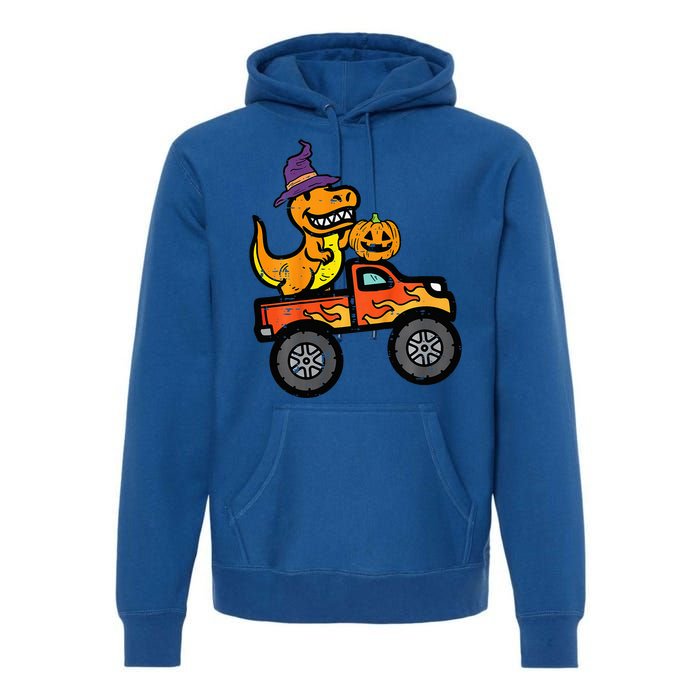 Halloween Monster Truck Dino Trex Costume Premium Hoodie