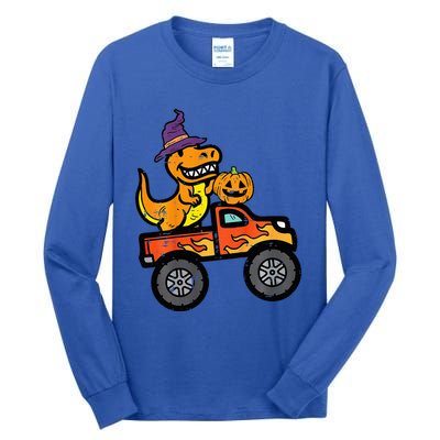 Halloween Monster Truck Dino Trex Costume Tall Long Sleeve T-Shirt