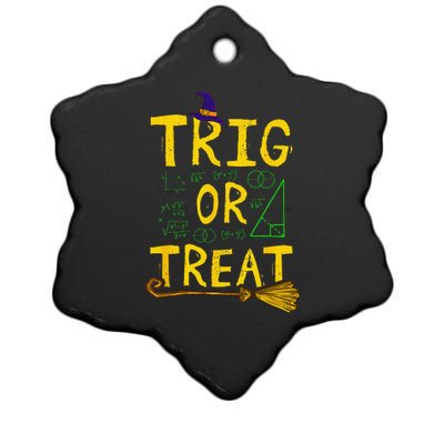 Halloween Math Teacher Trig Or Treat Student School College Ceramic Star Ornament