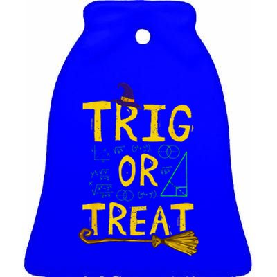 Halloween Math Teacher Trig Or Treat Student School College Ceramic Bell Ornament