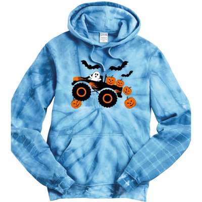 Halloween Monster Truck Ghost S Costume Gift Tie Dye Hoodie