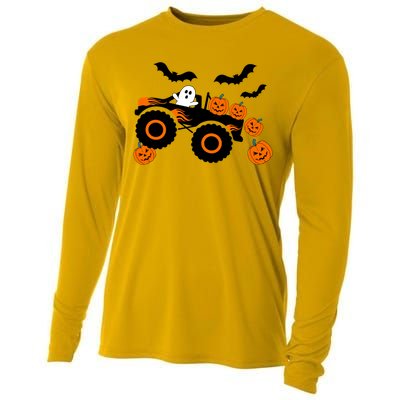 Halloween Monster Truck Ghost S Costume Gift Cooling Performance Long Sleeve Crew