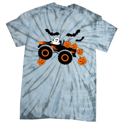 Halloween Monster Truck Ghost S Costume Gift Tie-Dye T-Shirt