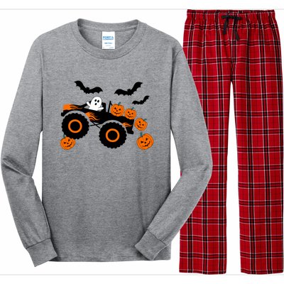 Halloween Monster Truck Ghost S Costume Gift Long Sleeve Pajama Set