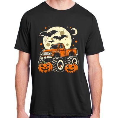 Halloween Monster Truck Pumpkin Halloween Adult ChromaSoft Performance T-Shirt