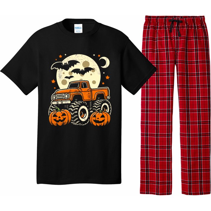 Halloween Monster Truck Pumpkin Halloween Pajama Set