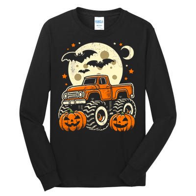 Halloween Monster Truck Pumpkin Halloween Tall Long Sleeve T-Shirt