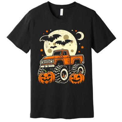 Halloween Monster Truck Pumpkin Halloween Premium T-Shirt