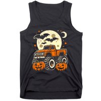 Halloween Monster Truck Pumpkin Halloween Tank Top