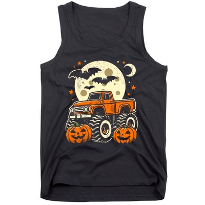 Halloween Monster Truck Pumpkin Halloween Tank Top