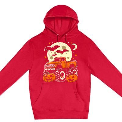 Halloween Monster Truck Pumpkin Halloween Premium Pullover Hoodie