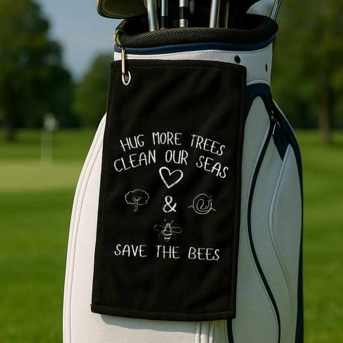 Hug More Trees Clean Our Seas And Save The Bees Gift Long Sleeve Golf Towel