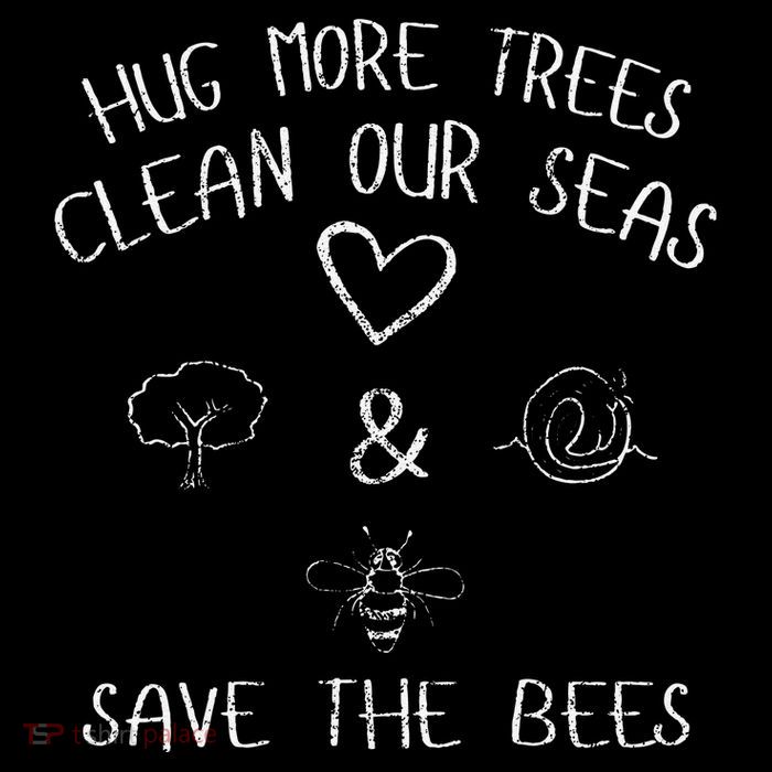 Hug More Trees Clean Our Seas And Save The Bees Gift Long Sleeve Zip Tote Bag