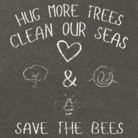 Hug More Trees Clean Our Seas And Save The Bees Gift Long Sleeve Cotton Canvas Backpack