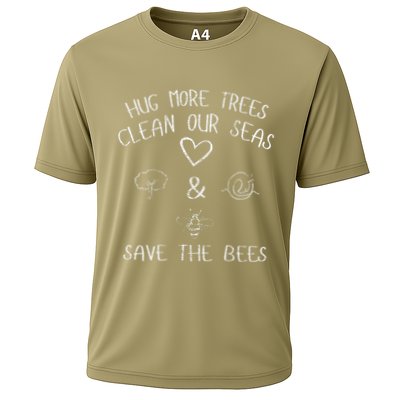 Hug More Trees Clean Our Seas And Save The Bees Gift Long Sleeve Performance Shirt