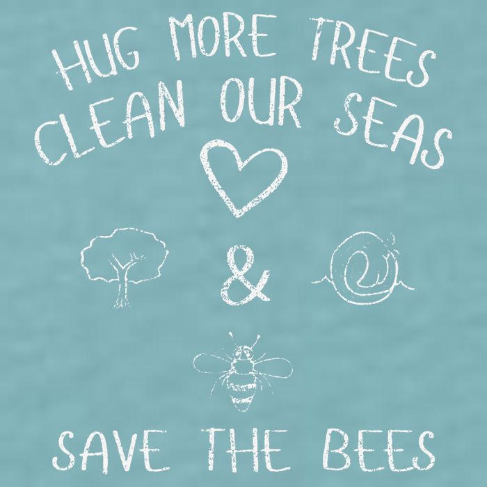 Hug More Trees Clean Our Seas And Save The Bees Gift Long Sleeve Sueded Cloud Jersey T-Shirt
