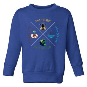 Hug More Trees Clean Seas Save Bees Earth Day Nature Lover Meaningful Gift Toddler Sweatshirt