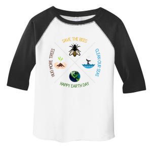 Hug More Trees Clean Seas Save Bees Earth Day Nature Lover Meaningful Gift Toddler Fine Jersey T-Shirt