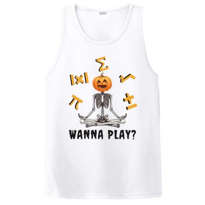 Halloween Math Teacher Funny Skeleton Wanna Play PosiCharge Competitor Tank