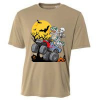 Halloween Monster Truck Pumpkin Mummy Dinosaur T Rex Cooling Performance Crew T-Shirt