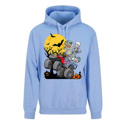 Halloween Monster Truck Pumpkin Mummy Dinosaur T Rex Unisex Surf Hoodie