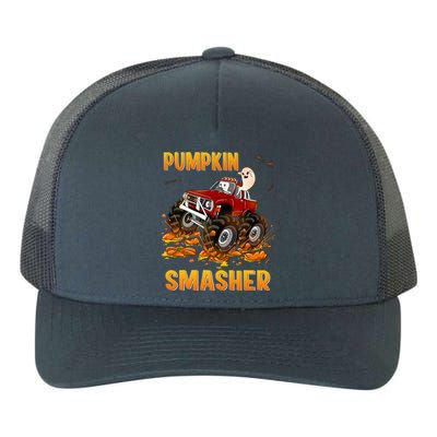 Halloween Monster Truck Pumpkin Smasher Boo Ghost Gift Gift Yupoong Adult 5-Panel Trucker Hat