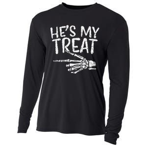 Hes My Treat Skeleton Matching Couple Halloween Cooling Performance Long Sleeve Crew