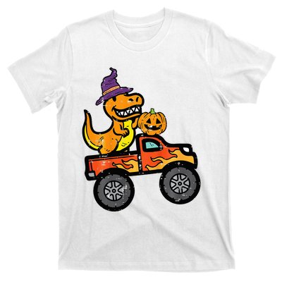 Halloween Monster Truck Dino Trex Costume T-Shirt