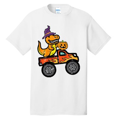 Halloween Monster Truck Dino Trex Costume Tall T-Shirt