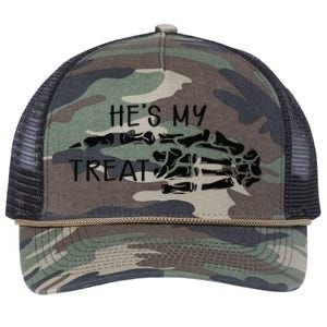 Hes My Treat Matching Couple Halloween Retro Rope Trucker Hat Cap