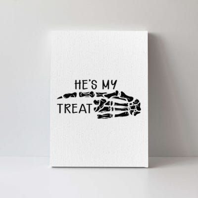 Hes My Treat Matching Couple Halloween Canvas