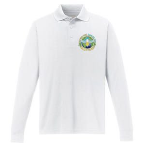 Hug More Trees Clean Seas Save Bees Nature Lover Earth Day Performance Long Sleeve Polo